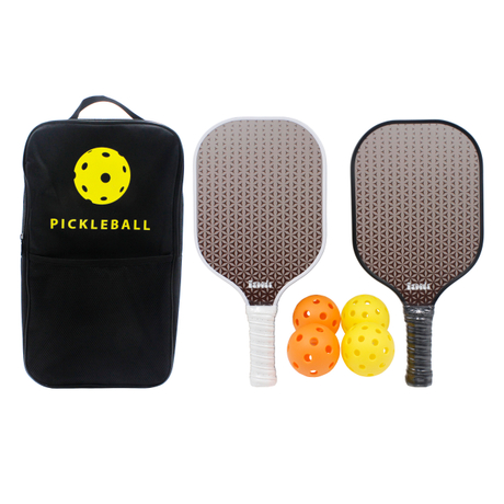 Raquettes de pickleball à prix d'usine, ensemble de pickleball de surface en fibre de verre approuvé par l'USAPA avec raquettes de pickleball, ensemble de raquettes de pickleball pour hommes et femmes