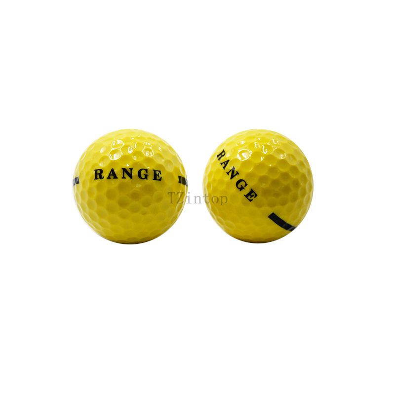 Balles de golf durables avec Logo personnalisé de haute qualité imprimé, 2 pièces, pour terrain de conduite Surlyn avec balle de golf à rayures