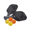 Palettes de boules de cornichon de marque privée personnalisées, peigne à miel PP, boule pondérée en PVC, palette de Pickleball en graphite