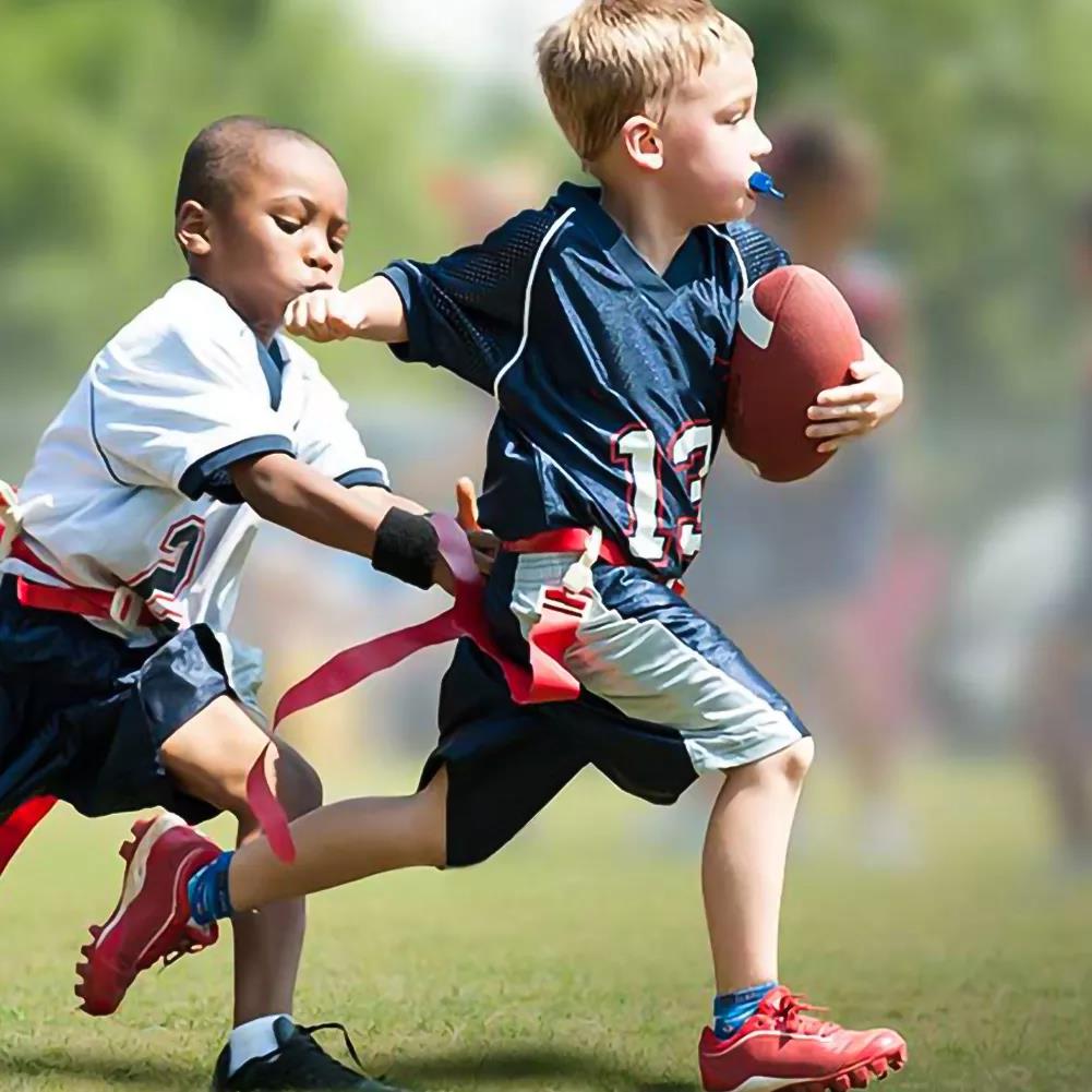 La machine à coudre, prix d'usine, taille 1 à 9, les motifs en PVC peuvent être personnalisés, Football américain pour enfants