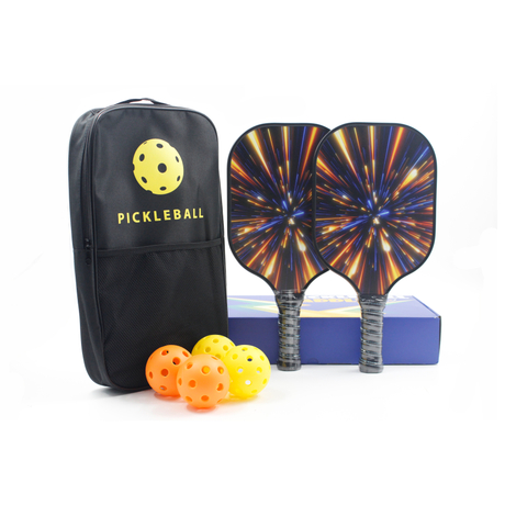 Palettes de Pickleball prix d'usine, Surface en fibre de verre, ensemble de Pickleball avec 4 balles et 1 sac de Pickleball pour toute la vente