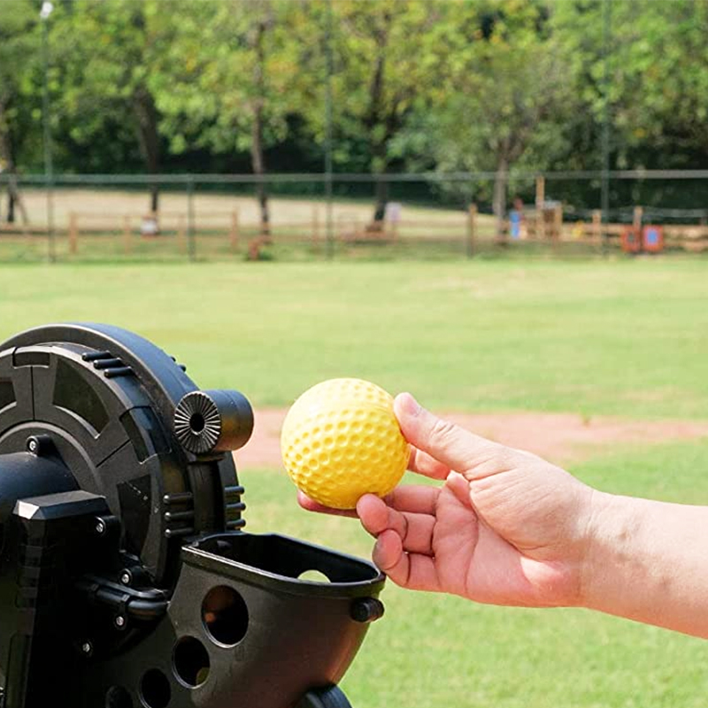 Balle de Baseball en PU de qualité d'usine, 9 pouces, fossettes jaunes, Machine d'entraînement, entraînement d'équipe, entraînement au bâton