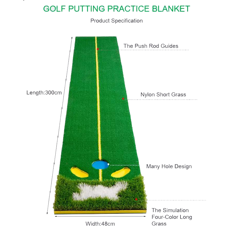 Tapis de frappe de golf de verts de parcours artificiels pratiques d'intérieur de haute qualité 