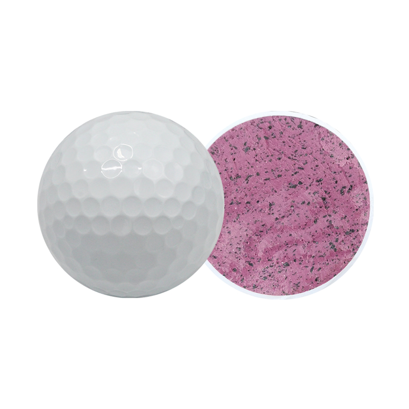 Balle de Golf à 2 couches, prix d\'usine, pour la pratique, couleur blanche, Logo personnalisé