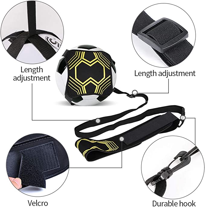 Entraîneur de football/volley-ball/rugby à prix d'usine, aide à l'entraînement en solo, compétences de contrôle, ceinture de taille réglable pour enfants et adultes, entraîneur de coup de pied de football, ceinture d'entraînement de football