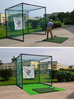 Cage de pratique de golf de filet de frappe de golf simple extérieur d'intérieur de 3x3x3m avec la cible