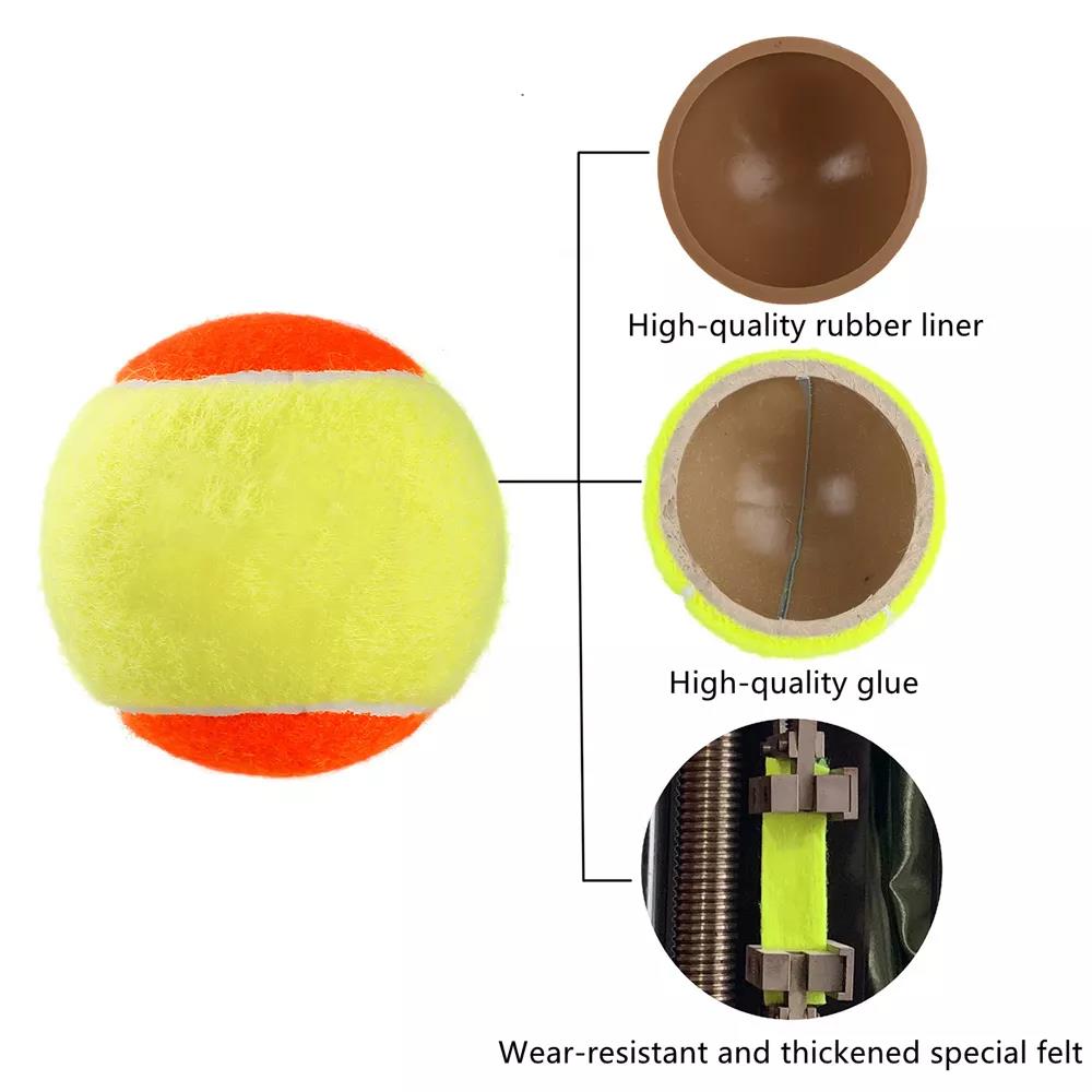 Balles de Tennis pour enfants, rouge, Orange, vert, faible Compression, outil d'entraînement en vrac sans pression pour les jeunes débutants